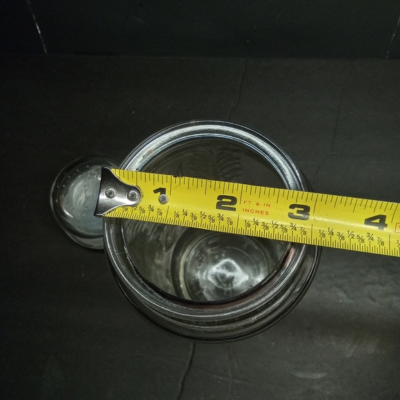 Planters Mr Peanut Glass Apothecary Jar Canister VTG 1982 Wide Pnut Leaf Design - Picture 10 of 12